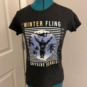 Perris Valley Skydiving Winter Fling Women's T-Shirt - SZ M